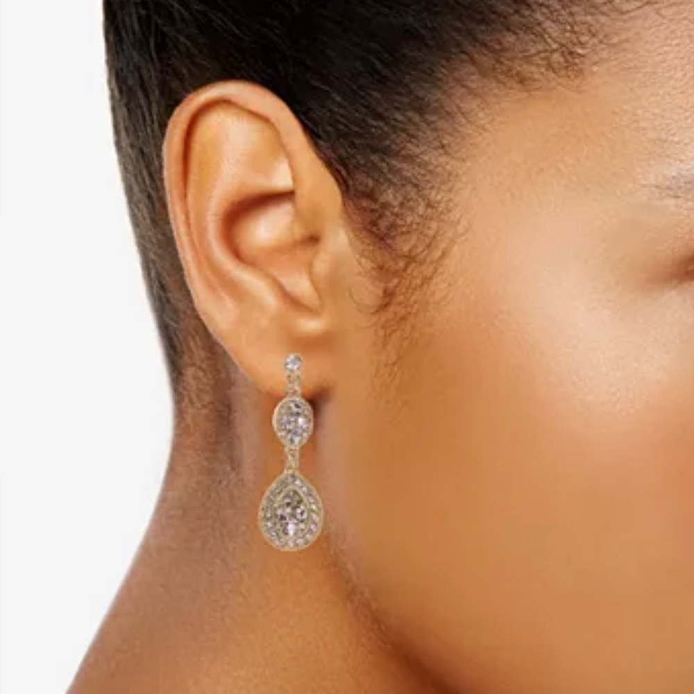 NWT Givenchy crystal linear teardrop earrings